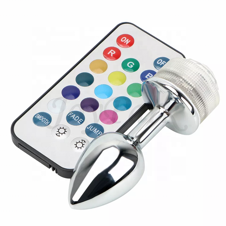 JoyPark LED Lamp Waterproof Anal Plug Stimulator Prostate Masssger Light Up Butt Plug Trainer Kit for Men Women Beginner