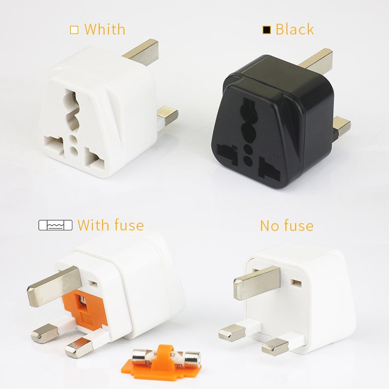 High Quality UK Adapter Plug Travel Wall Adaptor Type G Grounded Universal Plug Adapter Kit for EU AU USA to UK