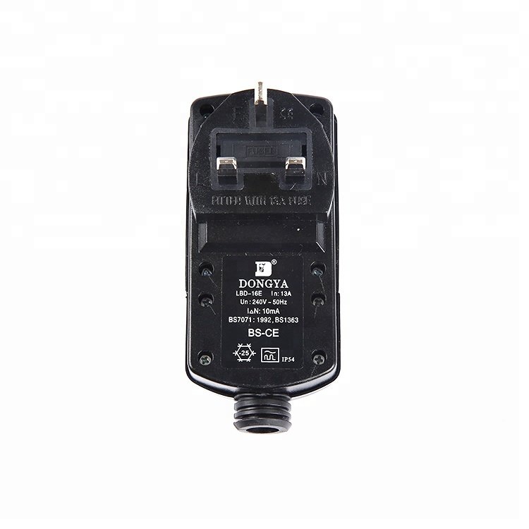 3 pin flat electrical plug universal accessory PRCD LBD-16E