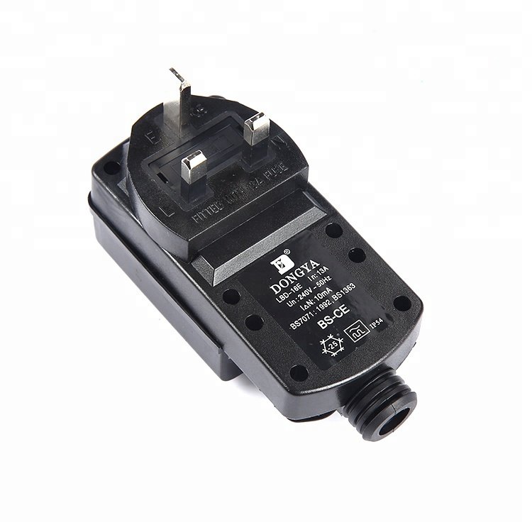 3 pin flat electrical plug universal accessory PRCD LBD-16E