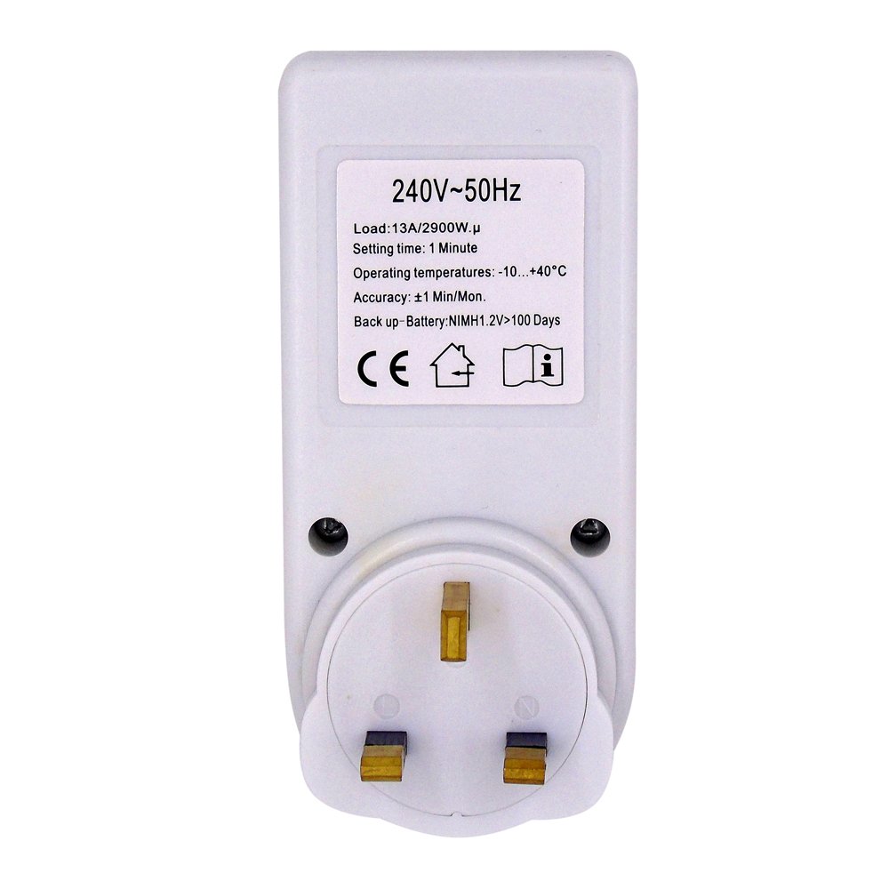 UK British Mini Electronic Timer Socket Micro LCD Digital Countdown Timer Switch Small Screen Timer.Socket