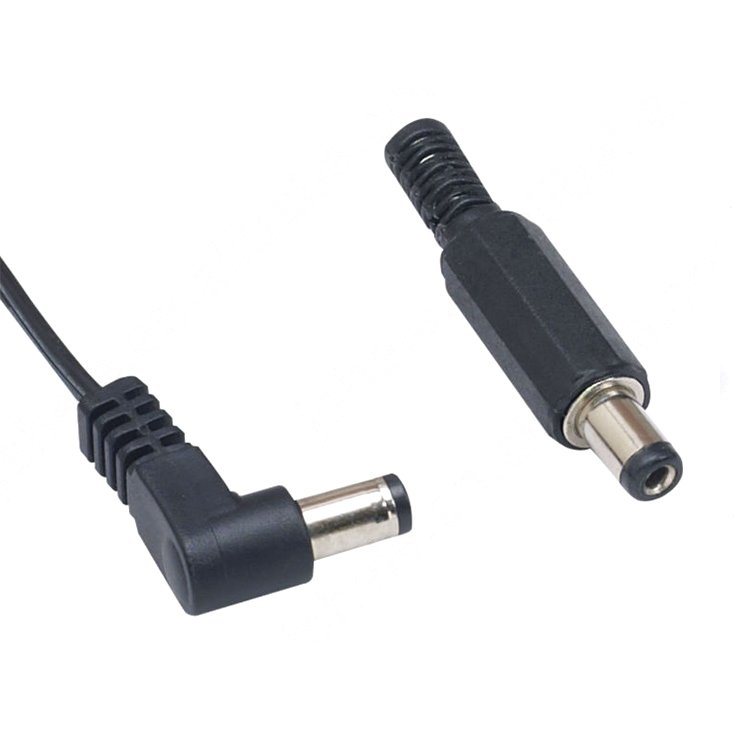 Black Plastic Welding 5.5*2.1 12V Male DC Connector Plug