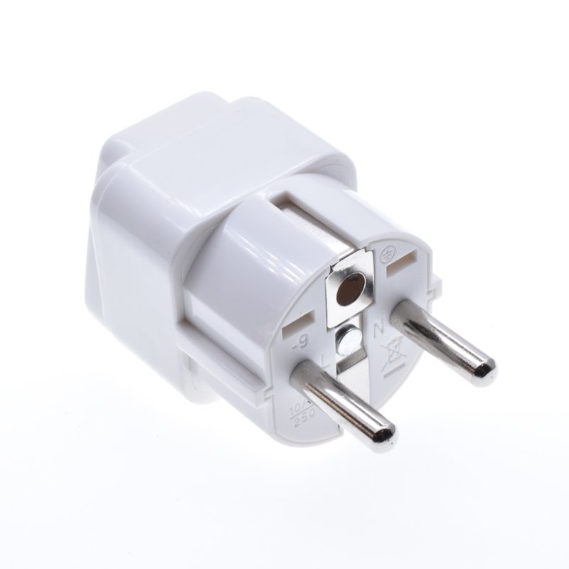 plug adapter usa to france type F round 2 pins 4.8mm power electrica conversion plug Universal to European eu travel