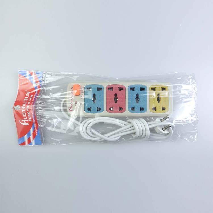 uk Extension Socket 2m 4 Outlets 2 Type C Ports Power Strip 3 Pin UK Multi Plug Socket Electrical Extension Socket