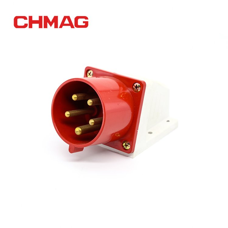 CHMAG IP44 380V 16a 3phase 5pin plug industrial wall mount multiple plug and socket