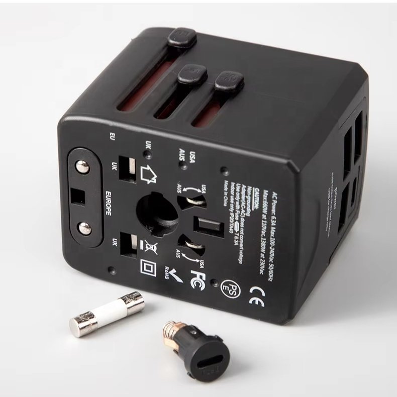 universal worldwide travel adapter kit travel plug adapter with usb c - all-in-one