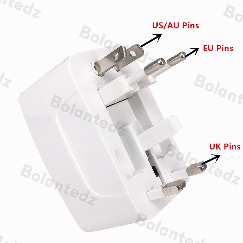 Travel Plug Adapter 2 USB Ports 10A Surge Protector Wall Charger CN 10A 250V universal travel adapter charger