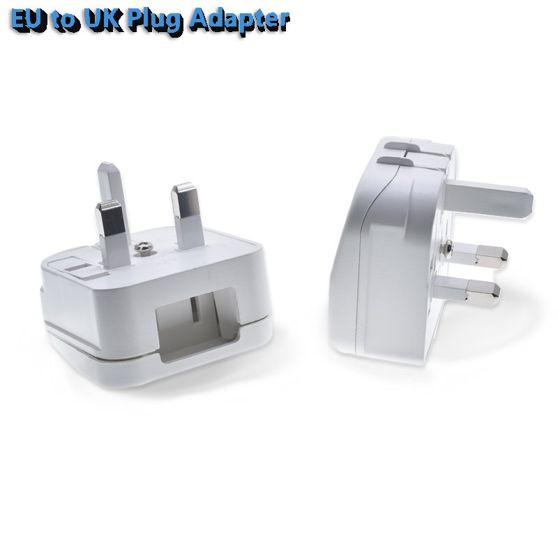 Brand new US To UK Plug Adapter flat 2 pins to 3pins converter for Type-A to Type G plug top box screw fix Amreica to uk socket