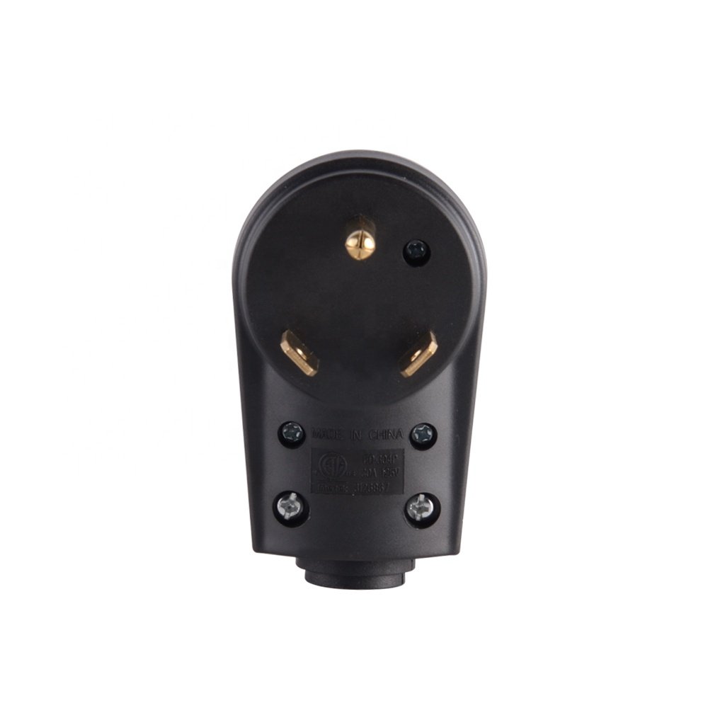 3 Prong 30Amp RV Cord Replacement Plug, NEMA TT-30P Industry Grade Electrical Plug, 125V 30A Extension Cord Ends Male Plug, ETL