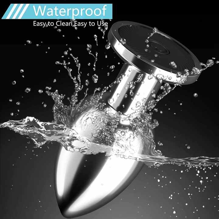 Hot Selling Remote Control Metal Anal Vibrator Wireless Vibrating Prostate Anal Butt Plug For Men Women