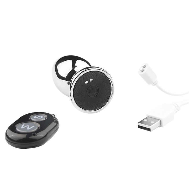Hot Selling Remote Control Metal Anal Vibrator Wireless Vibrating Prostate Anal Butt Plug For Men Women