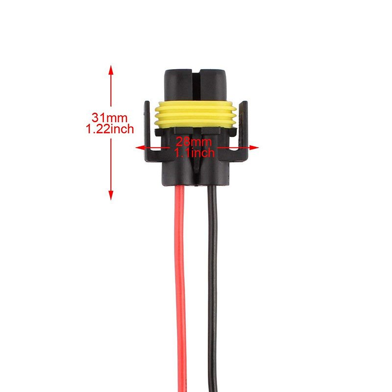 H11 Car Headlight Plug Female Socket Harness H8 Work Light Modified Plug Conversion Cable