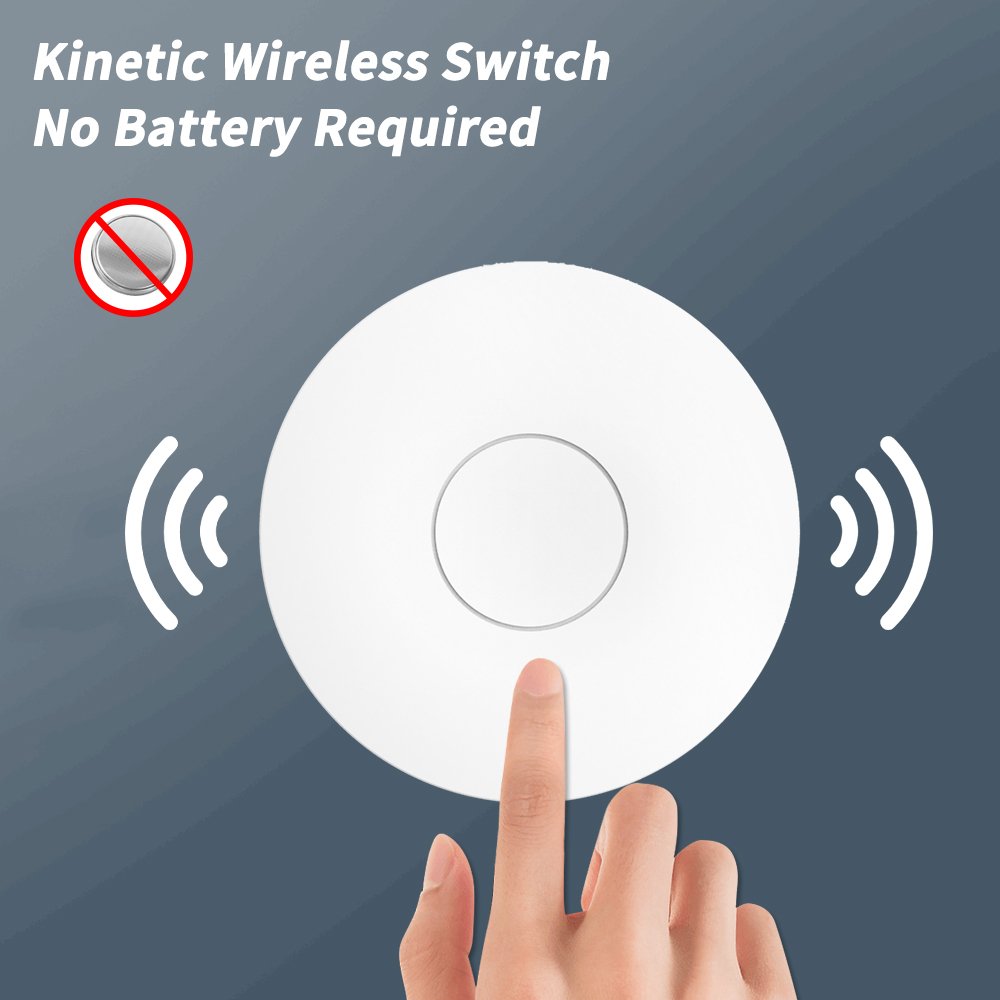 SIXWGH Sockets and Switches electronic EU plug Waterproof Kinetic Energy Switch Wireless Remote Control Switch Socket