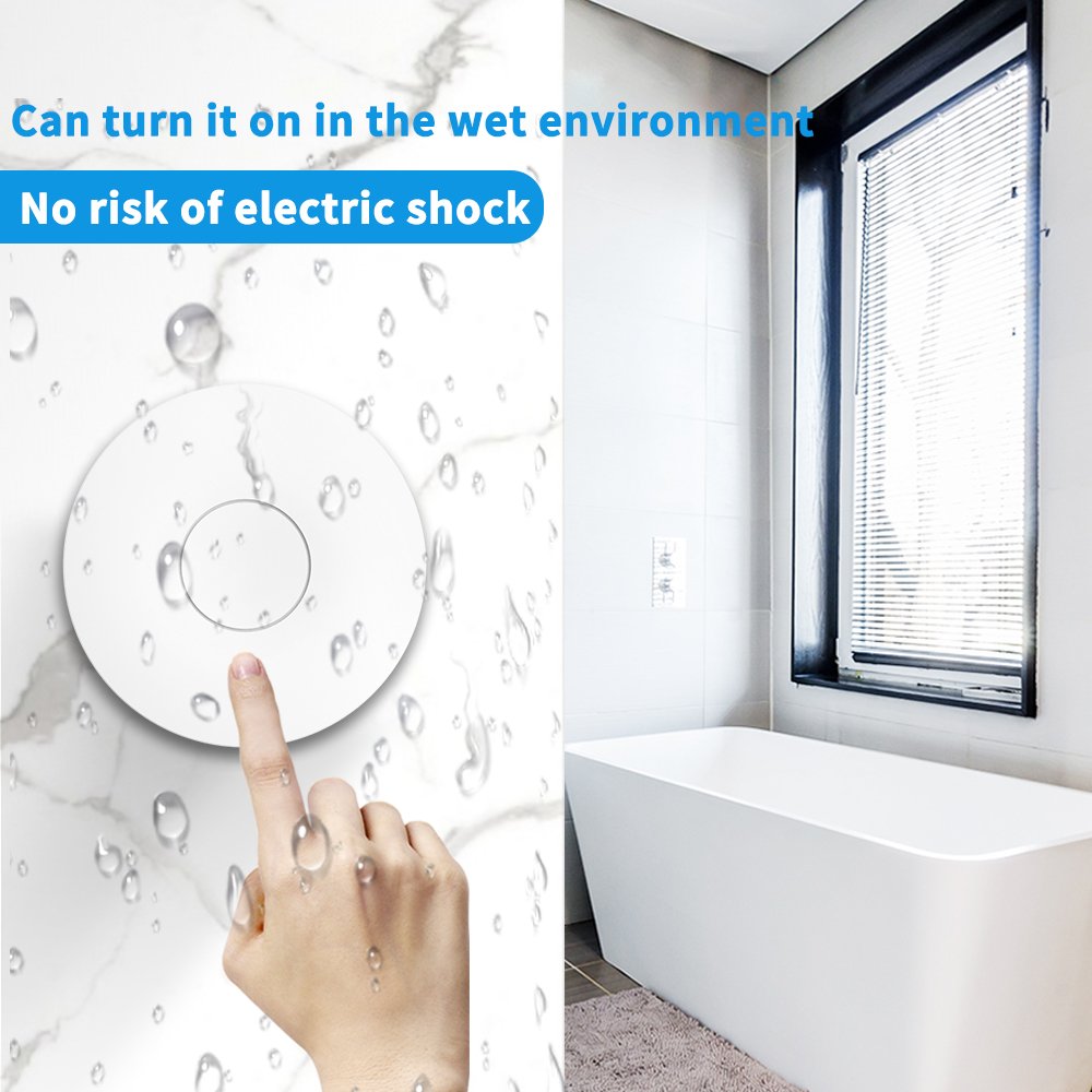 SIXWGH Sockets and Switches electronic EU plug Waterproof Kinetic Energy Switch Wireless Remote Control Switch Socket