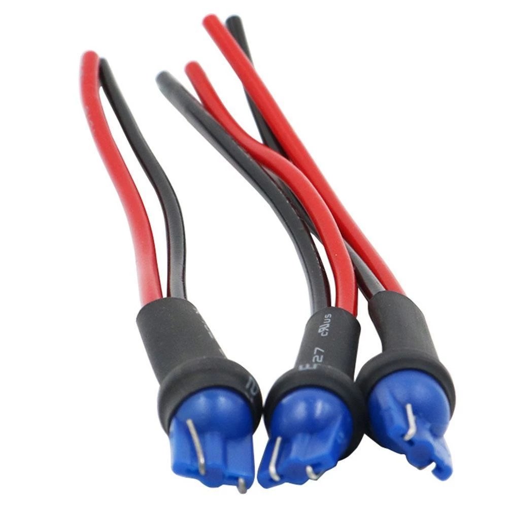 T10 Universal Car Headlight Assembly Male Socket Plug Adapter Extended Wire Connector Accessories
