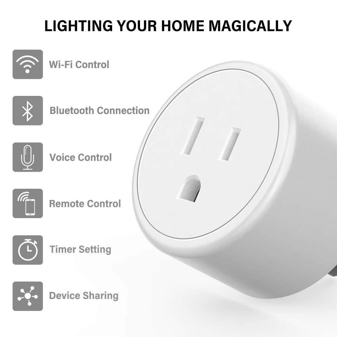 RSH Cheap EU US Universal WiFi Smart Plug tuya Smart Life APP Control Compatible with Alexa and google home Power Socket plug