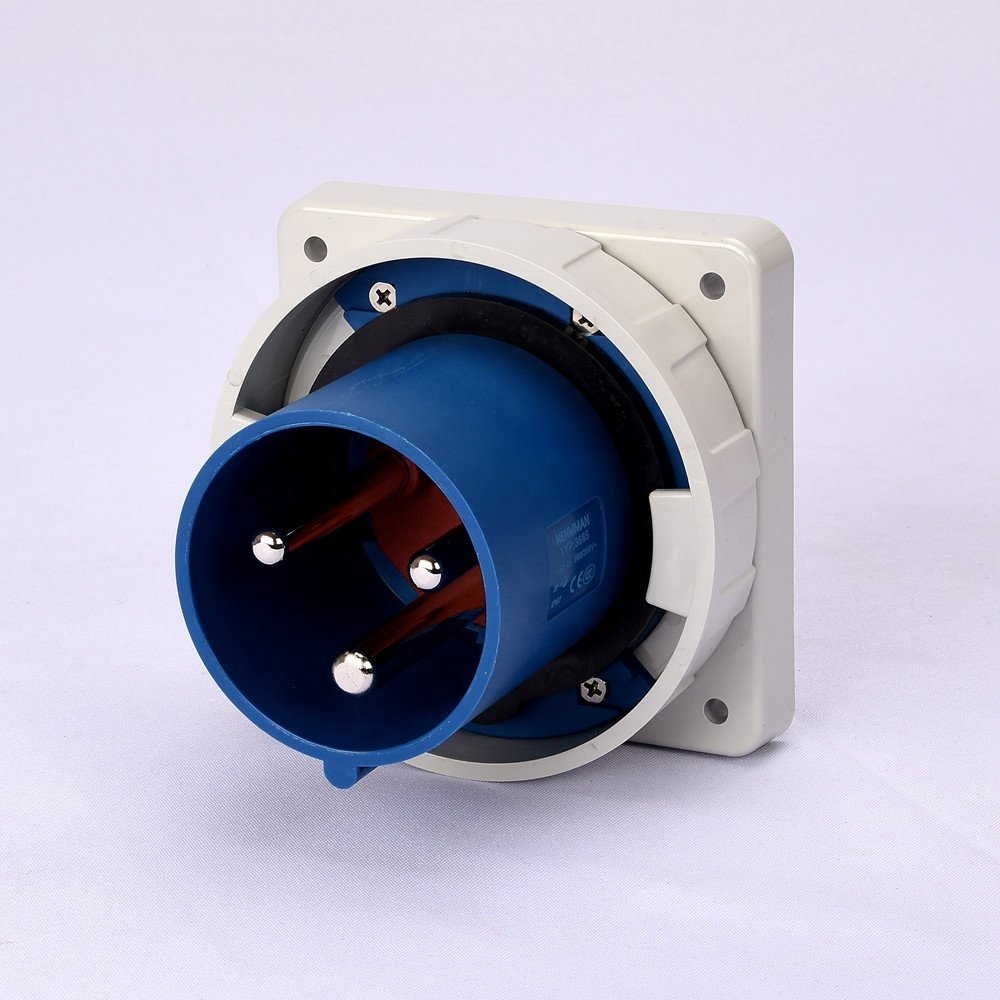 Single Phase 125A 5 pole IP67 Waterproof Panel Mounted Plug