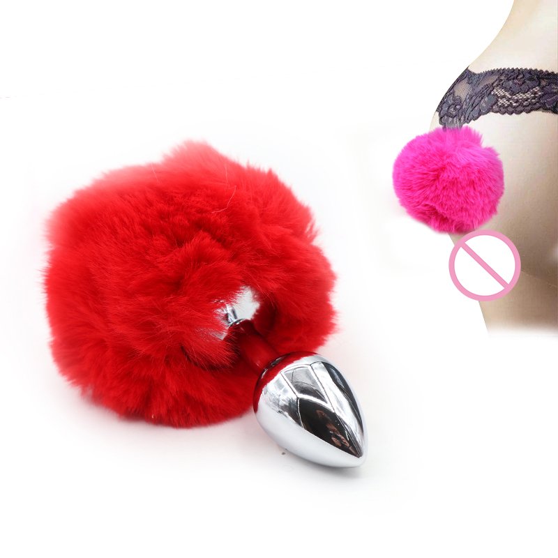 Anal Plug Adult Toys Small Metal Rabbit Tail Rabbit Anal Plug Stainless Steel Butt Plugs