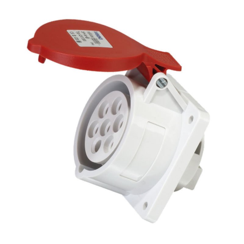 16A/32A IP44 220V-415V 6P+E 7 pin Female Type Hot selling Electric Power connector Cable waterproof industrial socket and plug