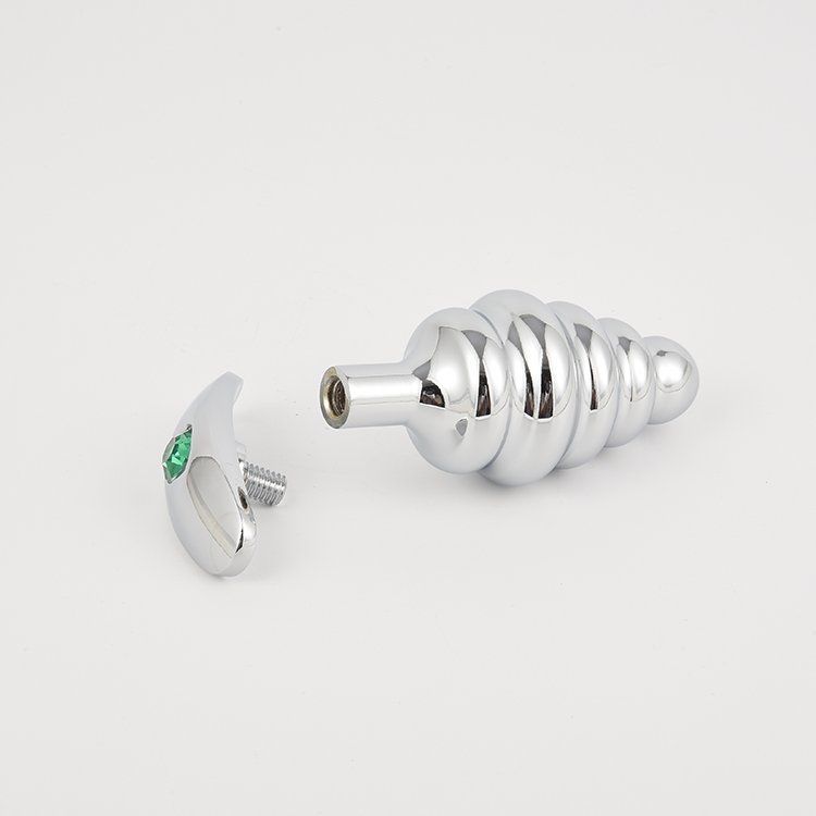 Made Adult Sex Toys Prostate,replaceable T Handle Spiral Shape Anal Plug with Anal Beads and Bullet China Silver Aluminum Alloy