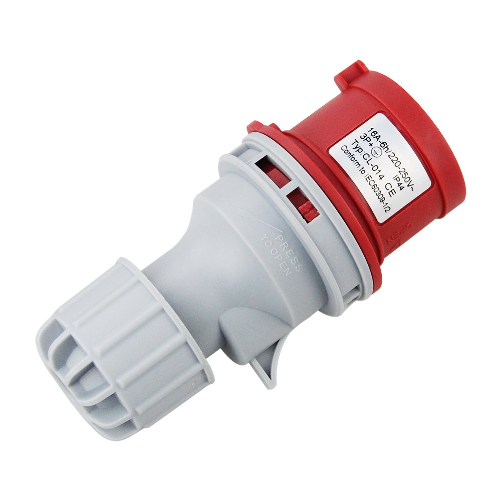 16A 3P E 4 pin 380-415VAC IP44 014 Three Phase four wire aviation plug four pole power plug Industrial waterproof Plug