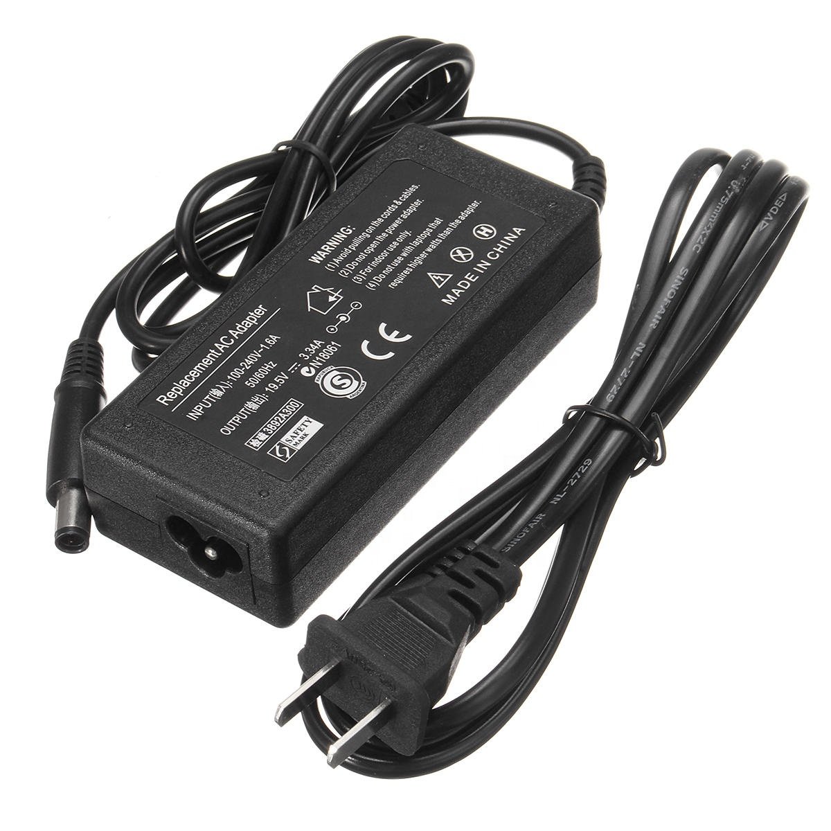 AC 100-240V To DC 19.5V 3.34A US Plug Power Supply Charger Adapter For Dell Inspiron 15R (5520) (5521) (7520)
