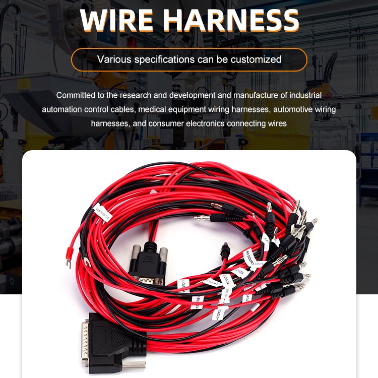 Specification Customization Temperature Resistance Banana Plug Harness Cable Wire For Electronic Test Equipment