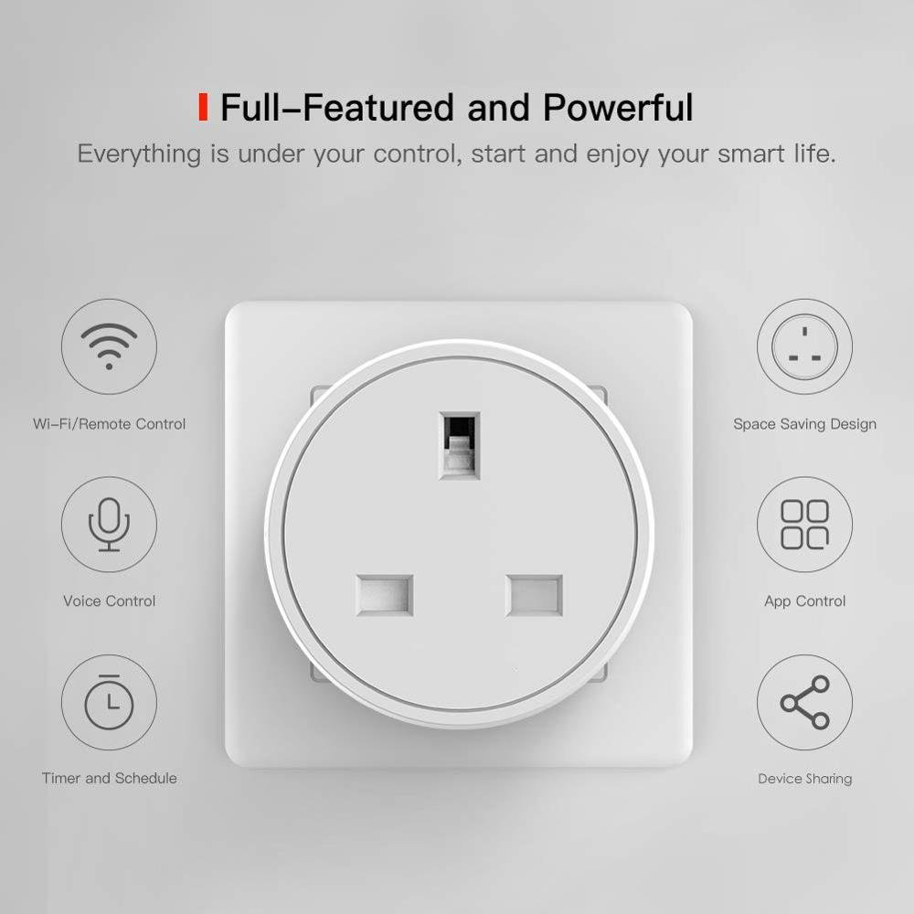 UK Standard TUYA Smart life Alexa 16A Mini Socket Smart Wifi Plug UK
