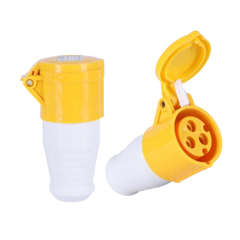 110V Avaiation Socket Outlet 16A 2P+T Industrial Site Socket IP44