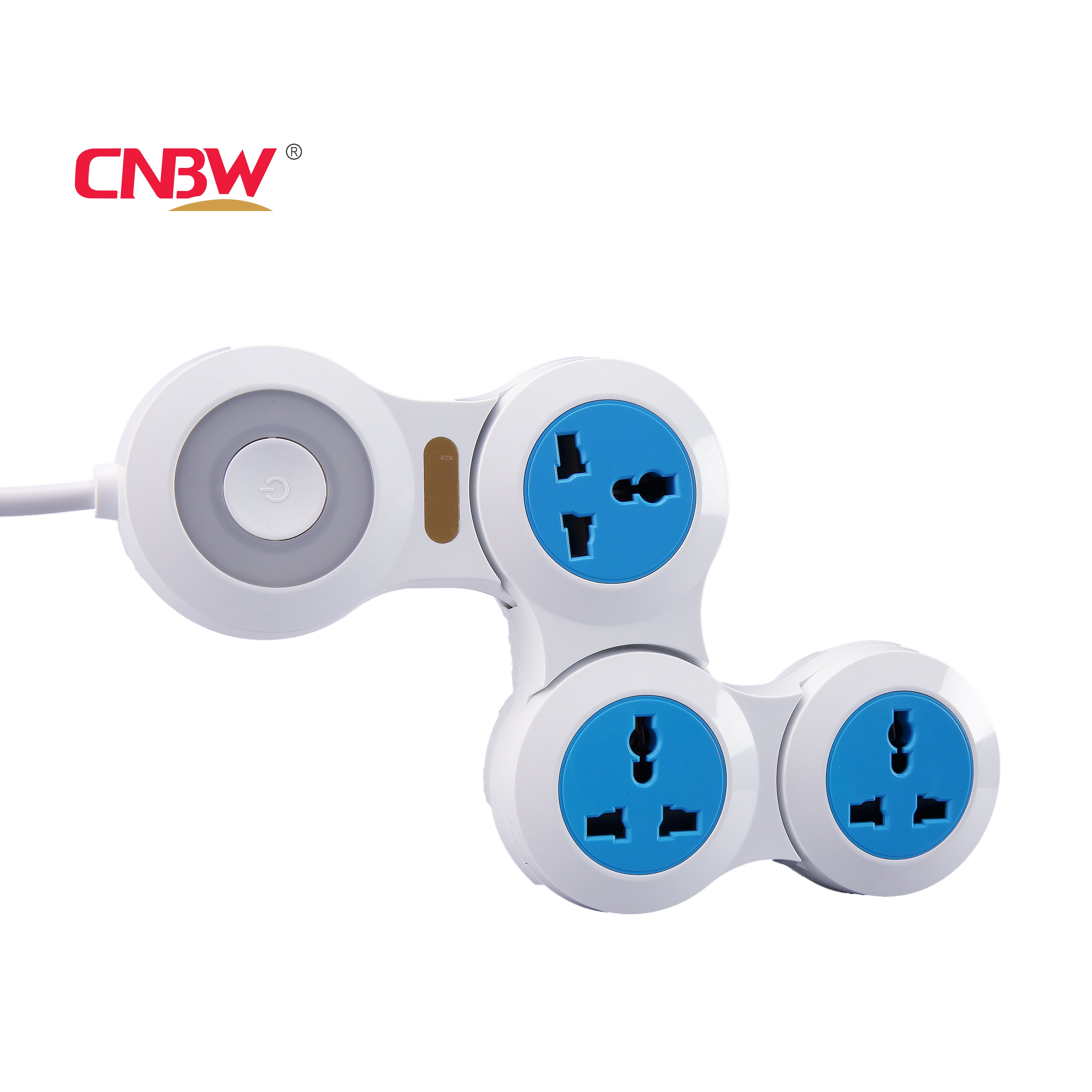OEM white 250V UK type/ Universal extension socket with switches double USB plug port Cable length customized extension sockets