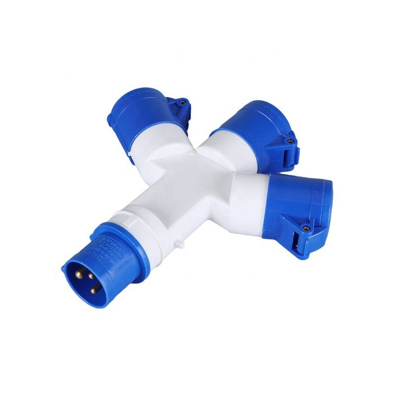 ZNG-1013 Industrial Multiple Socket Splitter 3 Pin 240V 16A 3 Way Plug And Socket Industrial