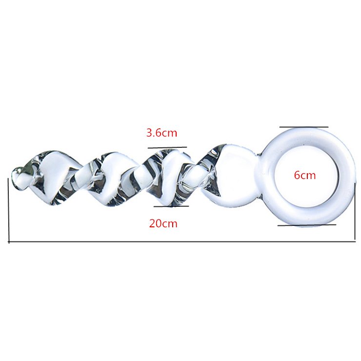 Masturbator Realistic Dildo Penis Large G-spot Adult Sex toys Dual Head Crystal Glass Anal Butt Plug With Ring for Woman Female