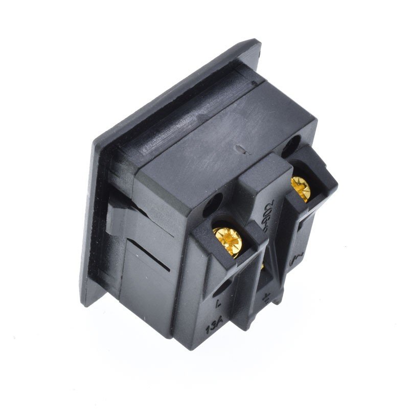 SS-902 AC socket UK three holes with safety door 10A250V copper Cassette and lock screw socket inlet US EU UK AUS power plug