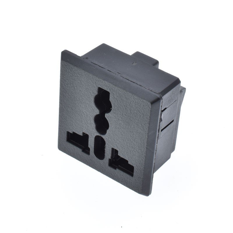 SS-902 AC socket UK three holes with safety door 10A250V copper Cassette and lock screw socket inlet US EU UK AUS power plug