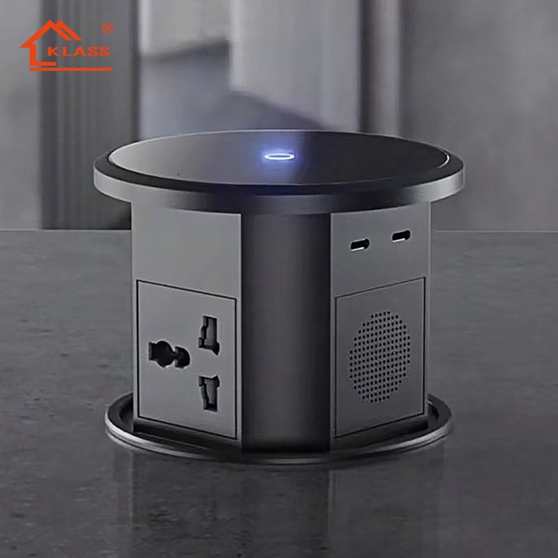 KLASS New Design Tabletop Extension Electrical Plug Smart life Power Electric Lifting Socket Pop up socket Wireless
