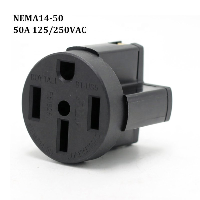 NEMA 14-50R 50Amp 250V Flush Mount Power Receptacle 3 Pole 4 Wire Industrial Plugs and Sockets