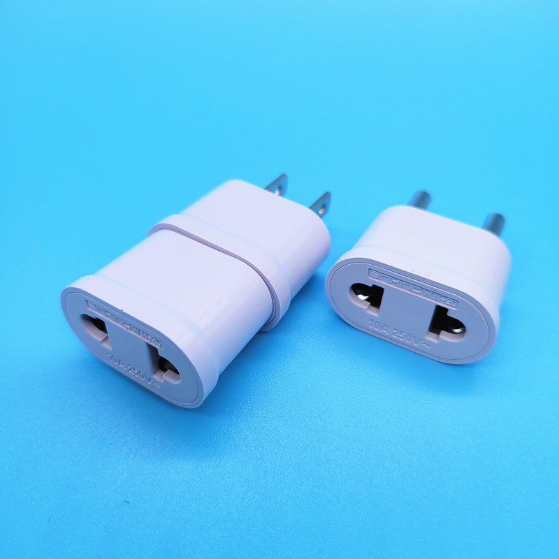 Copper Small US to European to AU US plug adaptor Europe/Asia to USA/Canada Travel Power euro plug Adapter wall socket