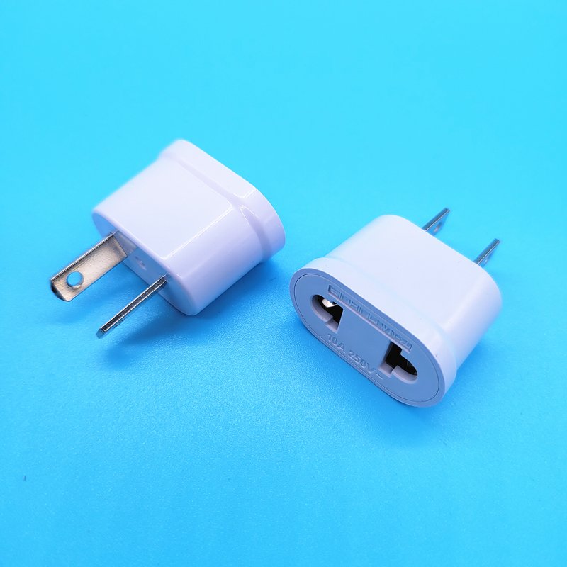 Copper Small US to European to AU US plug adaptor Europe/Asia to USA/Canada Travel Power euro plug Adapter wall socket
