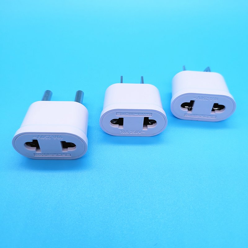 Copper Small US to European to AU US plug adaptor Europe/Asia to USA/Canada Travel Power euro plug Adapter wall socket