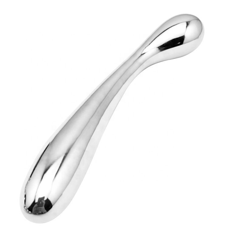 Heavy stainless steel double fake dildo G Spot wand anal beads butt plug metal prostate massager vaginal female sex toy women