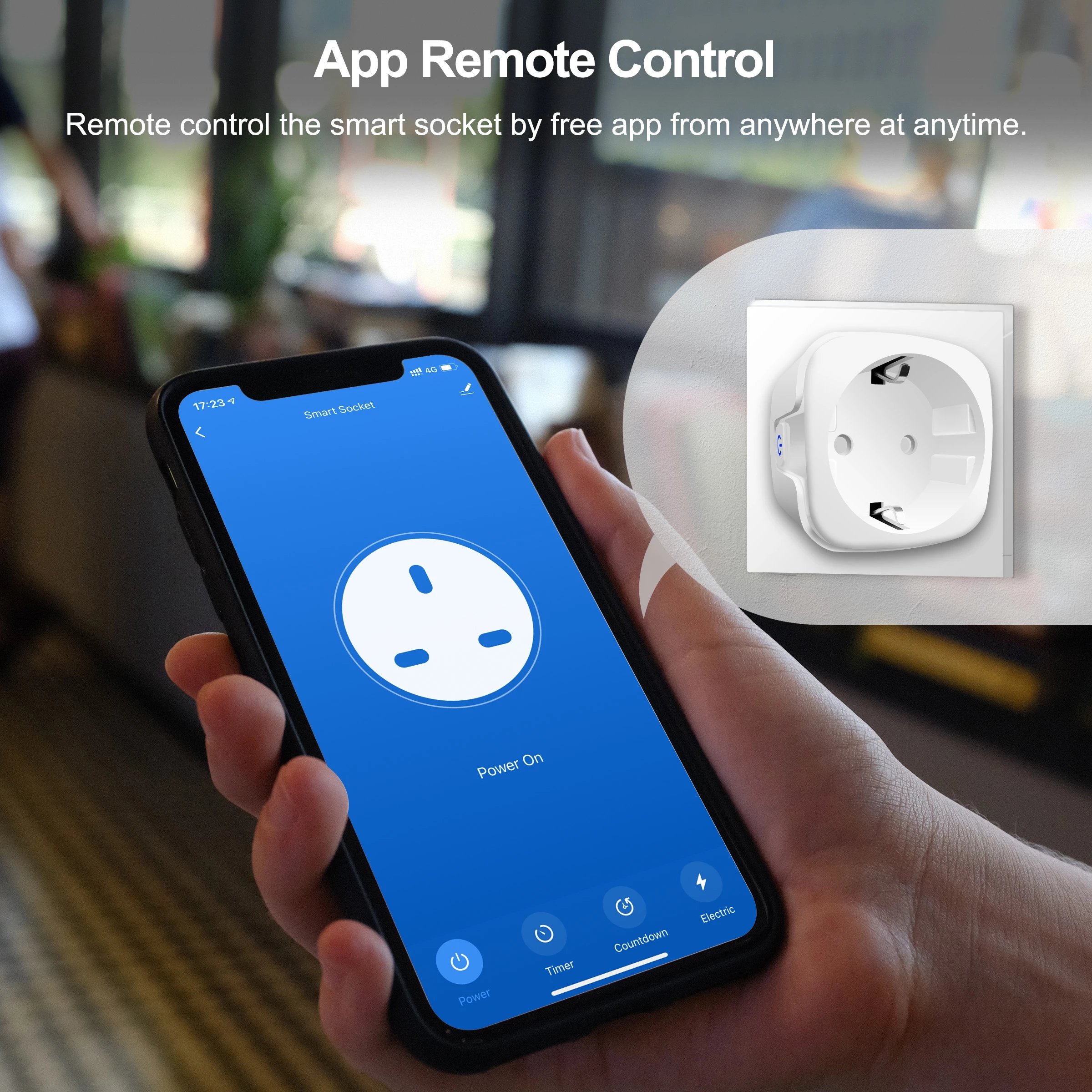 20A 220V Wireless Wifi Smart Power Plug Energy Monitor Tuya EU Mini Wireless Wifi Smart Plug Socket With Alexa Google Home Voice