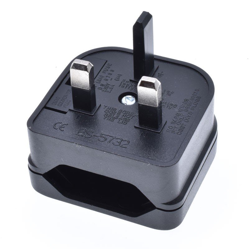 eu to uk plug adaptor Converter UK EU 2 pin to 3 pin europe to uk adapter BS CE BS-1363 approval