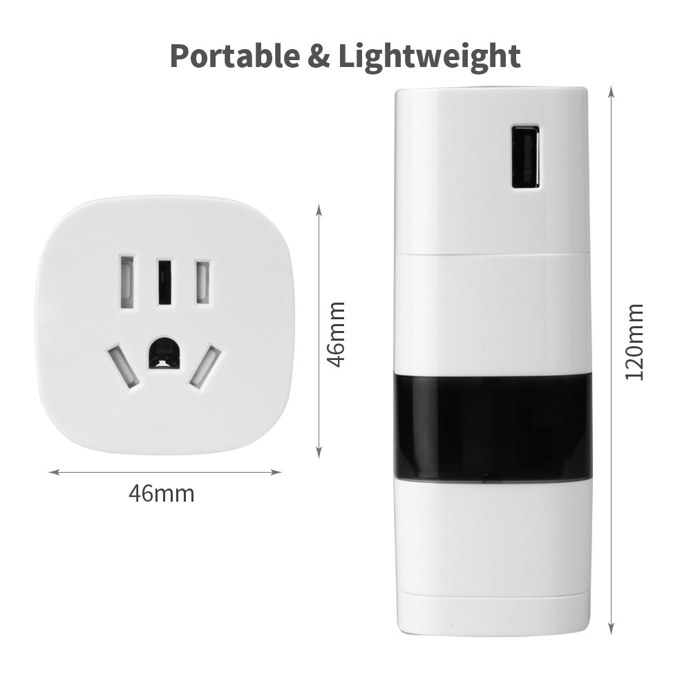New Worldwide universal travel adapter 1USB AU UK US EU Swiss Italy plug Adapters US to EU UK AU Adaptor Europe to Italy plug
