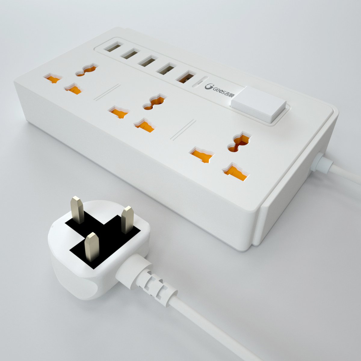 2021 New Usb Extension Socket Multi Outlet Uk Plug With Electrical Extension Cord And General Switch Power Strip