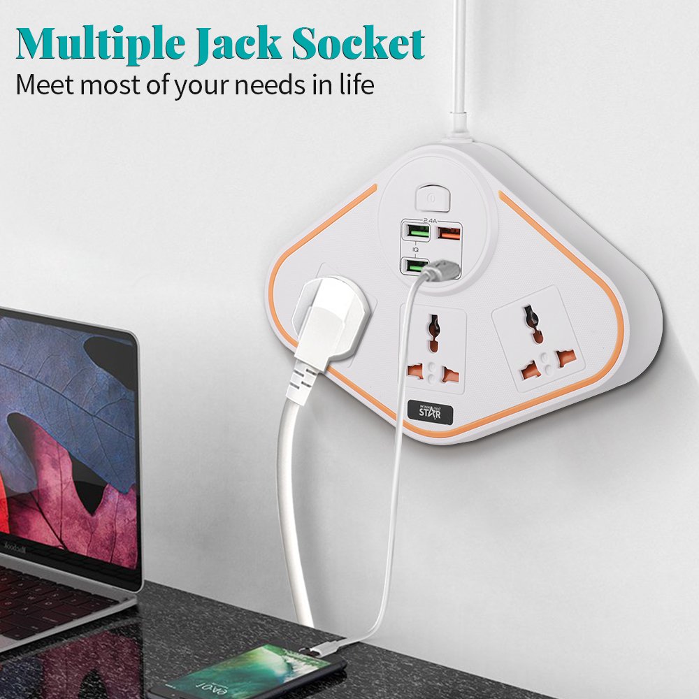 WINNING STAR ST-4030 10A 2500W 19.8*13.5*3.3 CM Hot Sale Multi Plug Extension Socket Power Strip With Usb Ports