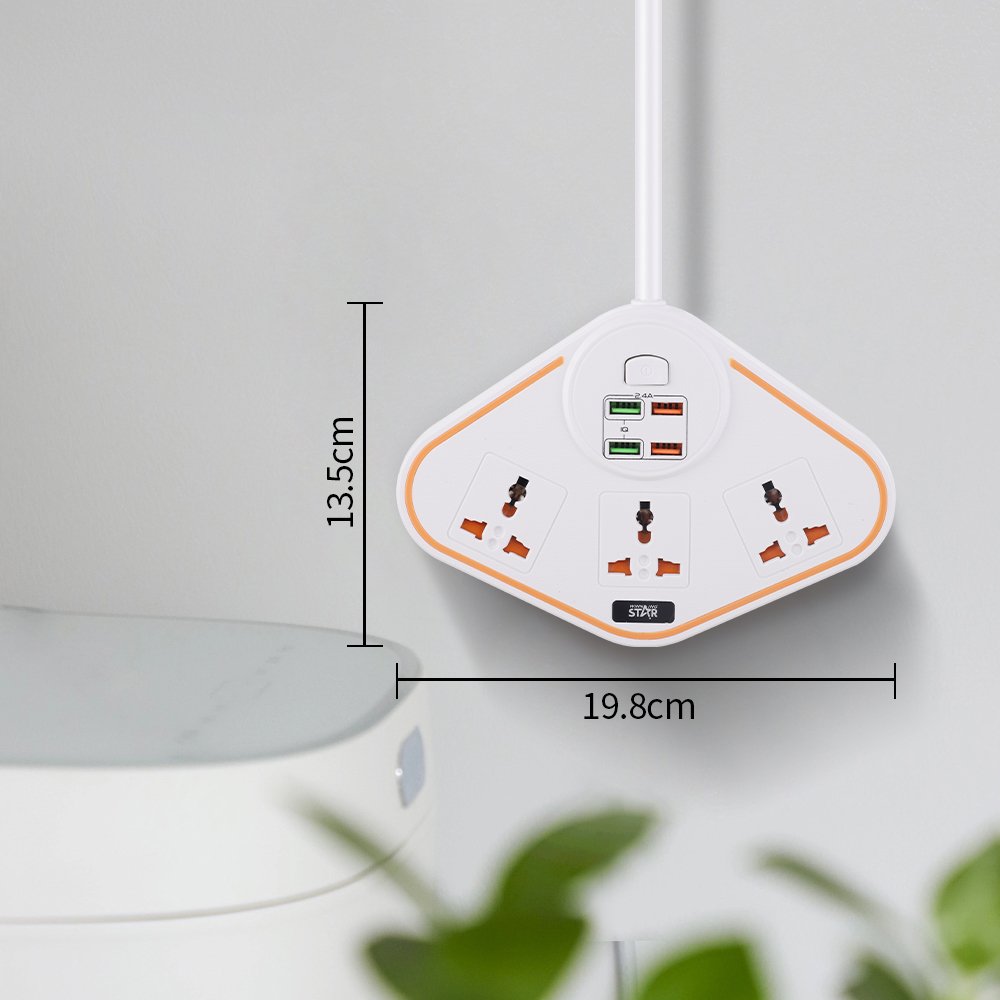WINNING STAR ST-4030 10A 2500W 19.8*13.5*3.3 CM Hot Sale Multi Plug Extension Socket Power Strip With Usb Ports