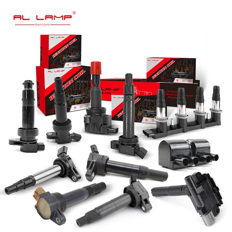 Al Lamp Factory Wholesale Auto Engine Ignition coil ignition coil cable rubber spark plug hot sell for Toyota Hyundai Chevrolet
