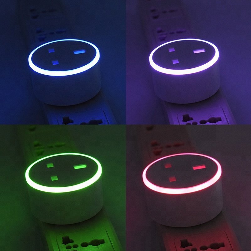 mini wi-fi smart plug smart socket smart outlet UK works with Amazon alexa google home mobile app tuya solution smart life