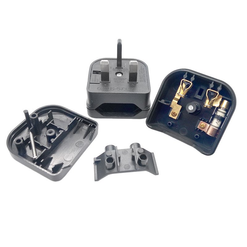 EU Euro to UK Plug Adapter VDE to BS fuse 3A 5A 13A BS733 2 Pins to 3 Pins England Travel Converter Plug Type-G Plug Top