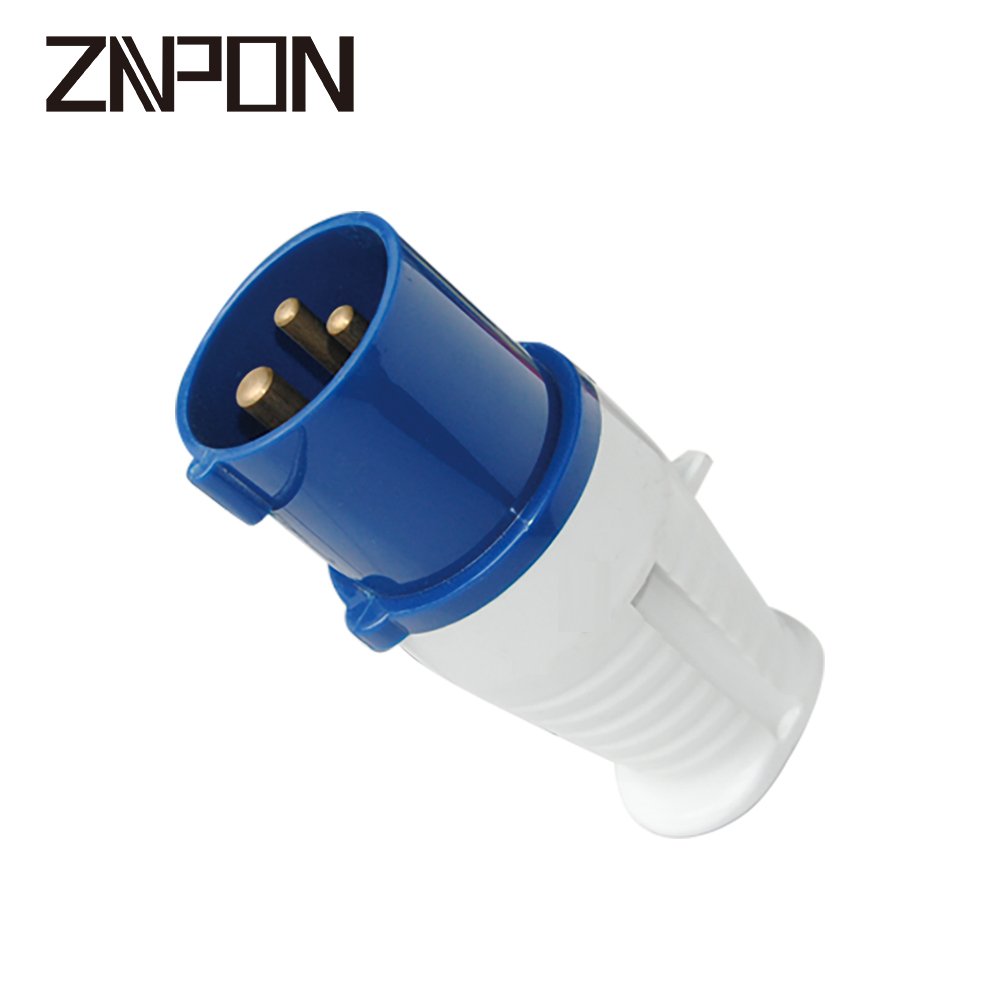 ZNPON 16A 240V 2P+E male and female industrial plug and socket P1234 with led